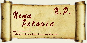 Nina Pilović vizit kartica